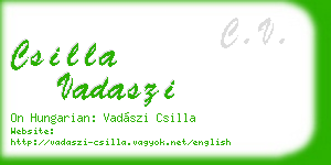 csilla vadaszi business card